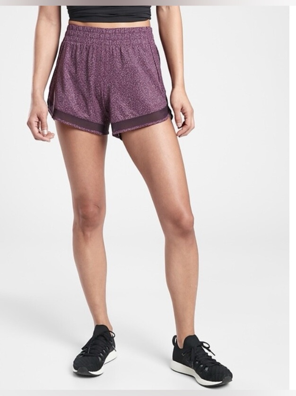 Women’s Athleta Printed Mesh Racer Run Shorts 4” (XS)